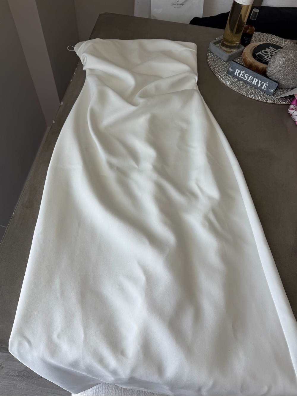 Zara White Strapless Dress